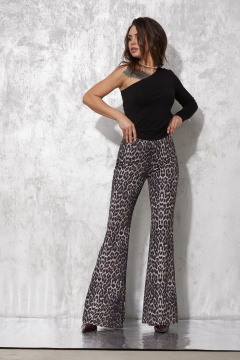 Черный трикотажный топ с одним плечом MG Wear 2220 черный - фото 1