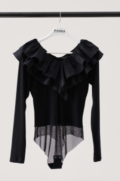 Джемпер женский трикотажный с длинным рукавом на каждый день Панда 196940w черный - фото 1