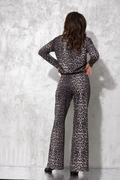 Леопардовые брюки в расцветке для стильных образов MG Wear 4138 леопард_с_блеском - фото 4