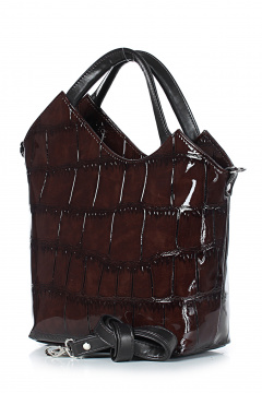 Коричневая кожаная сумка с клапаном и скрытым карманом Galanteya 21023.23с1200к45 коричневый - фото 1