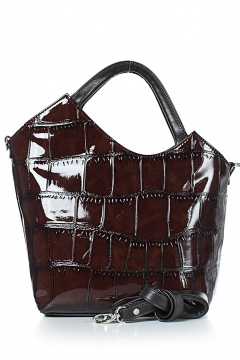 Коричневая кожаная сумка с клапаном и скрытым карманом Galanteya 21023.23с1200к45 коричневый - фото 2