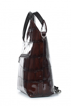 Коричневая кожаная сумка с клапаном и скрытым карманом Galanteya 21023.23с1200к45 коричневый - фото 4