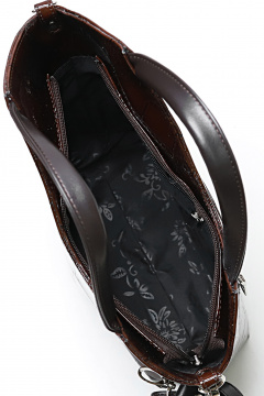 Коричневая кожаная сумка с клапаном и скрытым карманом Galanteya 21023.23с1200к45 коричневый - фото 5