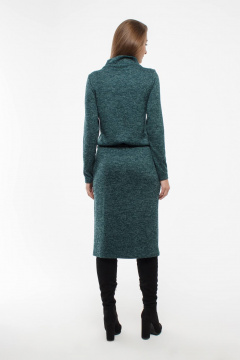 Платье-гольф из трикотажа с карманами и поясом Madech 205363 зеленый_бархат - фото 4