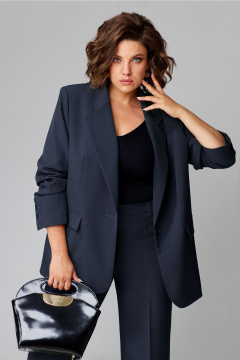 Брюки, жакет Aira Style 24-26 синий - фото 4