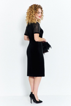 Нарядное платье из бархата и пайеток с разрезом Euromoda 569 - фото 2