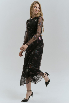 Демисезонное платье с пайетками и вышивкой JRSy 2513 - фото 5