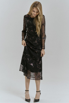 Демисезонное платье с пайетками и вышивкой JRSy 2513 - фото 2