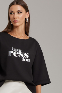 Джемпер и юбка комплект с кройом оверсайз и косой юбкой N.O.W. 1484 - фото 5