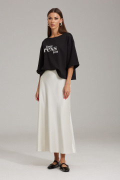 Джемпер и юбка комплект с кройом оверсайз и косой юбкой N.O.W. 1484 - фото 4