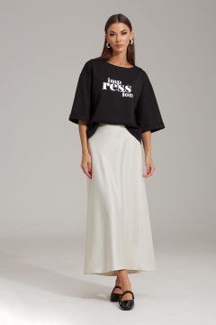 Джемпер и юбка комплект с кройом оверсайз и косой юбкой N.O.W. 1484 - фото 1