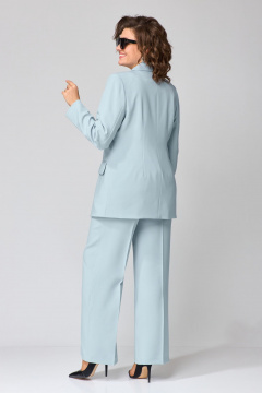 Деловой костюм жакет и брюки в прямом стиле из текстиля Орхидея 1495 - фото 2