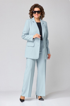 Деловой костюм жакет и брюки в прямом стиле из текстиля Орхидея 1495 - фото 1