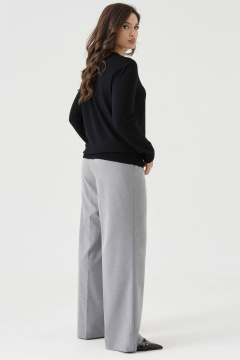 Джемпер из вискозной пряжи с классическим рукавом и резинкой Панда 206240w черный - фото 4