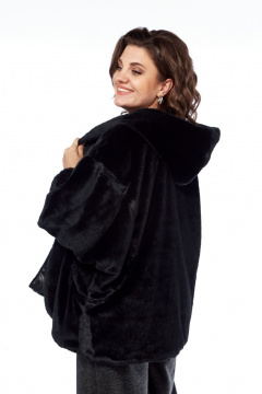 Куртка двухсторонняя из искусственного меха и плащёвки Диомант 2015 черный - фото 3