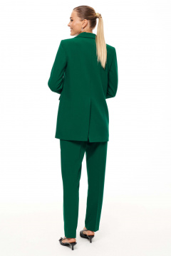 Брюки прямые из смесовой ткани на подкладке Панда 192263w изумрудный - фото 2