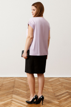 Базовая фиолетовая блузка из струящейся ткани Панда ПА-459343 лиловый - фото 2