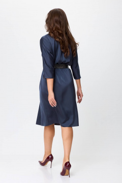 Платье из сатина с V-образным вырезом и складками Karina deLux M-1292 - фото 5