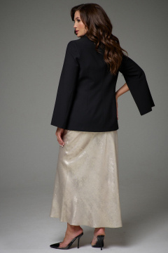 Жакет на каждый день полуприлегающего кроя с декоративными элементами Jolie 12444 черный - фото 5