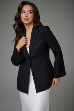 Жакет на каждый день полуприлегающего кроя с декоративными элементами Jolie 12444 черный - фото 1