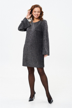 Платье из бархата с кокеткой и рукавами из сетки нарядное Liona Style 918 - фото 5