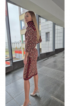 Джемпер и юбка из вискозы и жаккарда с лампасами Shymoda 429-24 - фото 3