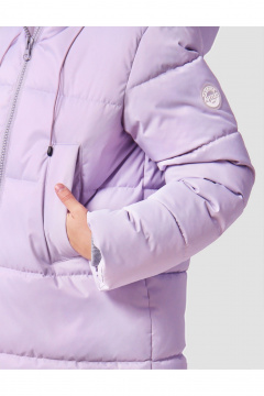 Пальто для девочки утепленное с меховой подстежкой АРТУС 24С43-Р57 бледная_лаванда - фото 4
