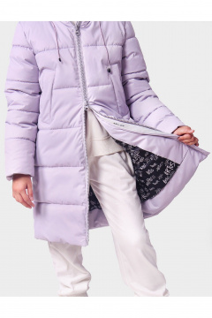 Пальто для девочки утепленное с меховой подстежкой АРТУС 24С43-Р57 бледная_лаванда - фото 3