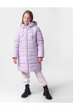 Пальто для девочки утепленное с меховой подстежкой АРТУС 24С43-Р57 бледная_лаванда - фото 1