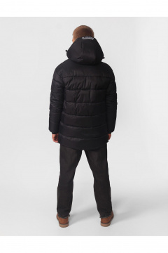 Пальто для девочки утепленное с меховой опушкой АРТУС 24С39-Р57 черный - фото 4