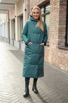 Женское зимнее двубортное пальто с капюшоном, прямое Azzara 3118Т - фото 1