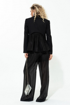 Жакет приталенный дизайнерский на подкладке, трендовый, нарядный SILVERSPICE S-2427 - фото 2