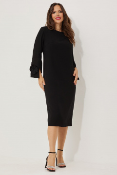 Платье полуприлегающего силуэта из костюмной ткани Магия моды 2511 черный - фото 3