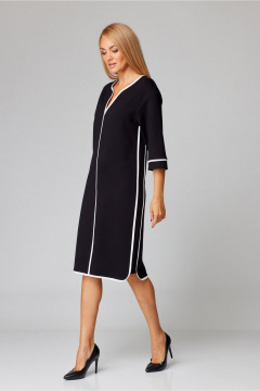 Платье из трикотажа с овальной горловиной и рукавом 3/4 Gamma Gracia 784 черный - фото 2