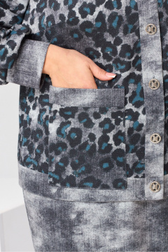 Костюм юбка и жакет прямого силуэта на демисезон Romanovich Style 2-2606 серый - фото 3