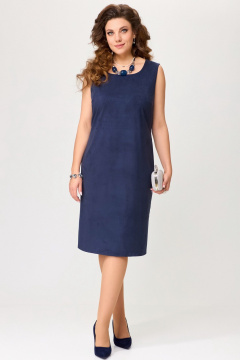 Замшевое платье прямого силуэта с шлицей Fita 1453 - фото 2