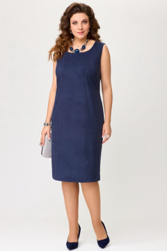 Замшевое платье прямого силуэта с шлицей Fita 1453 - фото 1