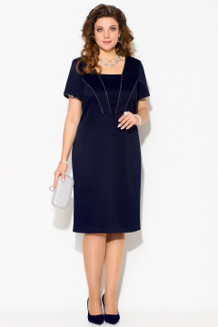 Платье из текстиля с декоративной тесьмой и швом в подгибку Fita 1961 - фото 2