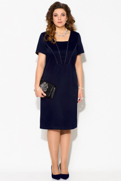 Платье из текстиля с декоративной тесьмой и швом в подгибку Fita 1961 - фото 1