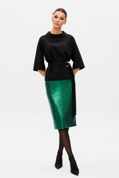 Блуза и юбка из текстиля и трикотажа с разрезами Ларс Стиль 999 - фото 3