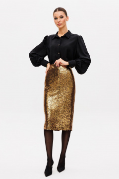 Круглогодичная блуза и юбка из текстиля и трикотажа с разрезами Ларс Стиль 1002 - фото 1