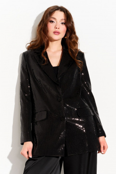 Демисезонный жакет из пайеток свободного силуэта на подкладке FOXY FOX 1699 - фото 1