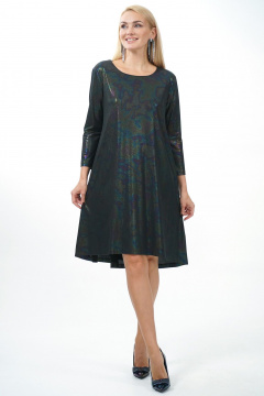 Расширенное платье с фигурным низом и рукавами ¾ Alani Collection 2254 - фото 2