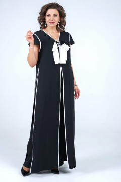 Блуза и широкие брюки с разрезами и крылышковым рукавом Alani Collection 2260 - фото 2