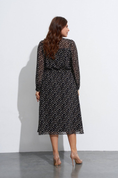 Платье шифоновое с запахом и длинной юбкой TEZA 5589 леопардовый_микс - фото 4