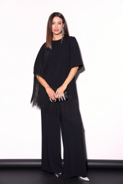 Комбинированный комплект блузки и брюк с ассиметричным низом LM К5015 - фото 1