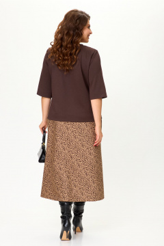 Джемпер и юбка свободного кроя, комфортный Everyday стиль OVERYOU М175 - фото 4