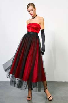 Топ-корсет из атласа с косточками и молнией, прилегающего силуэта Rivoli 2416.3 - фото 5