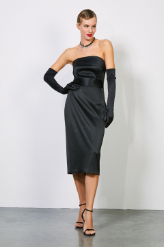 Платье из атласа с широким корсетом и разрезом сзади Rivoli 7176 - фото 1