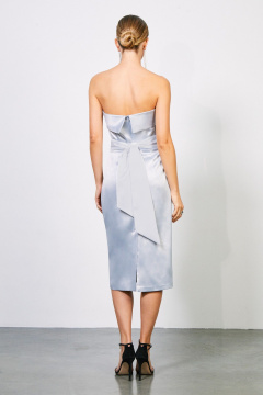 Платье из атласа с разрезом и широким корсетом Rivoli 7176.1 - фото 2